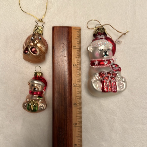 NWOT Vintage 3 Dogs Christmas Ornaments - Picture 12 of 16